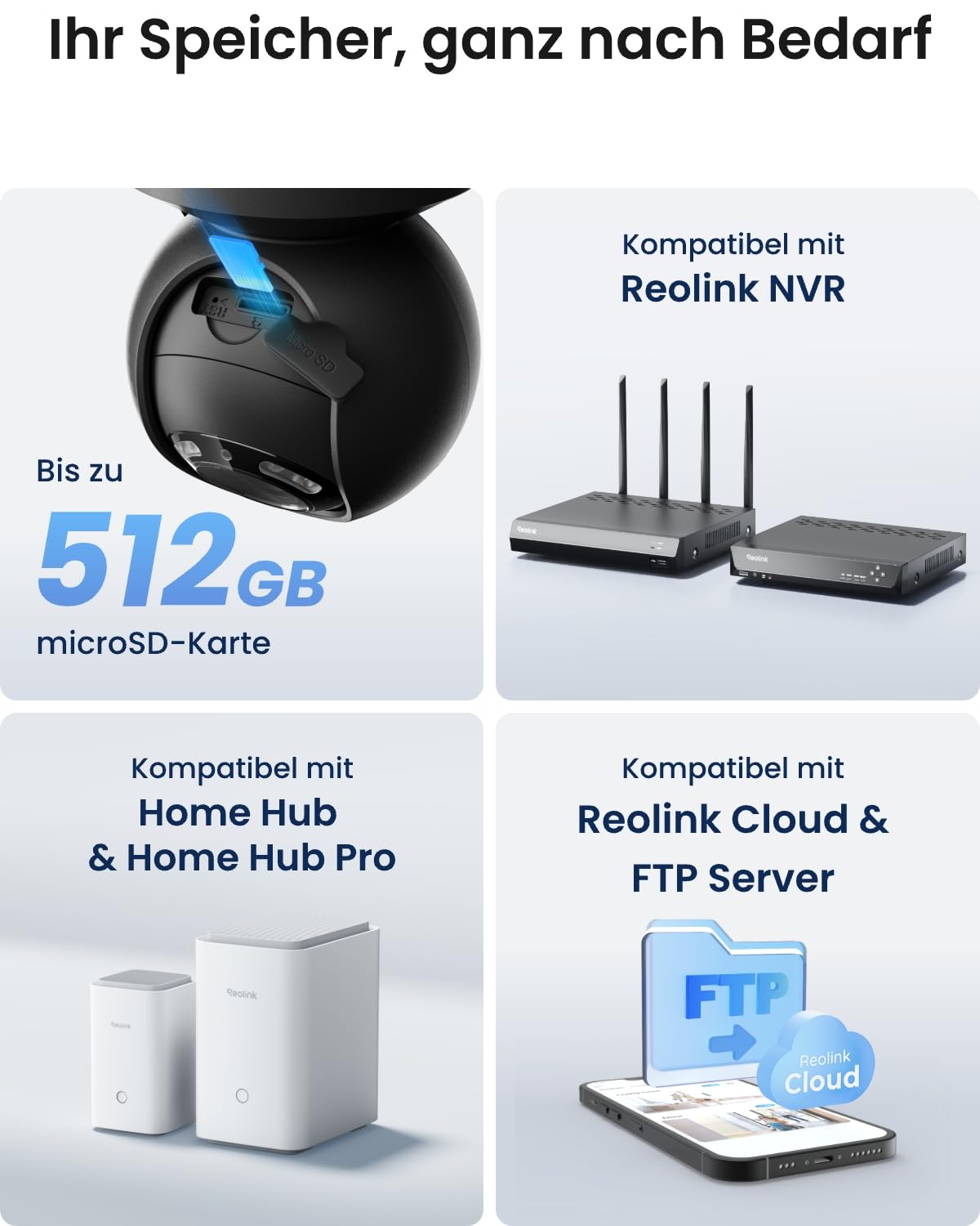 Reolink 5MP PTZ Überwachungskamera Aussen WLAN, 3X Optischer Zoom, 2,4/5GHz WLAN Kamera Outdoor mit Automatischer Verfolgung, Personen-/Fahrzeugerkennung, Vollfarb-Nachtsicht, E1 Outdoor Schwarz