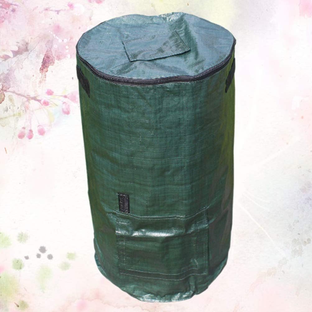YARNOW 58L Garden Trash Can Canvas Garden Waste Bag Pop-up Reusable Yard Leaf Bag Holder for Lawn Pool Courtyard Garden(Green) : Patio, Lawn & Garden