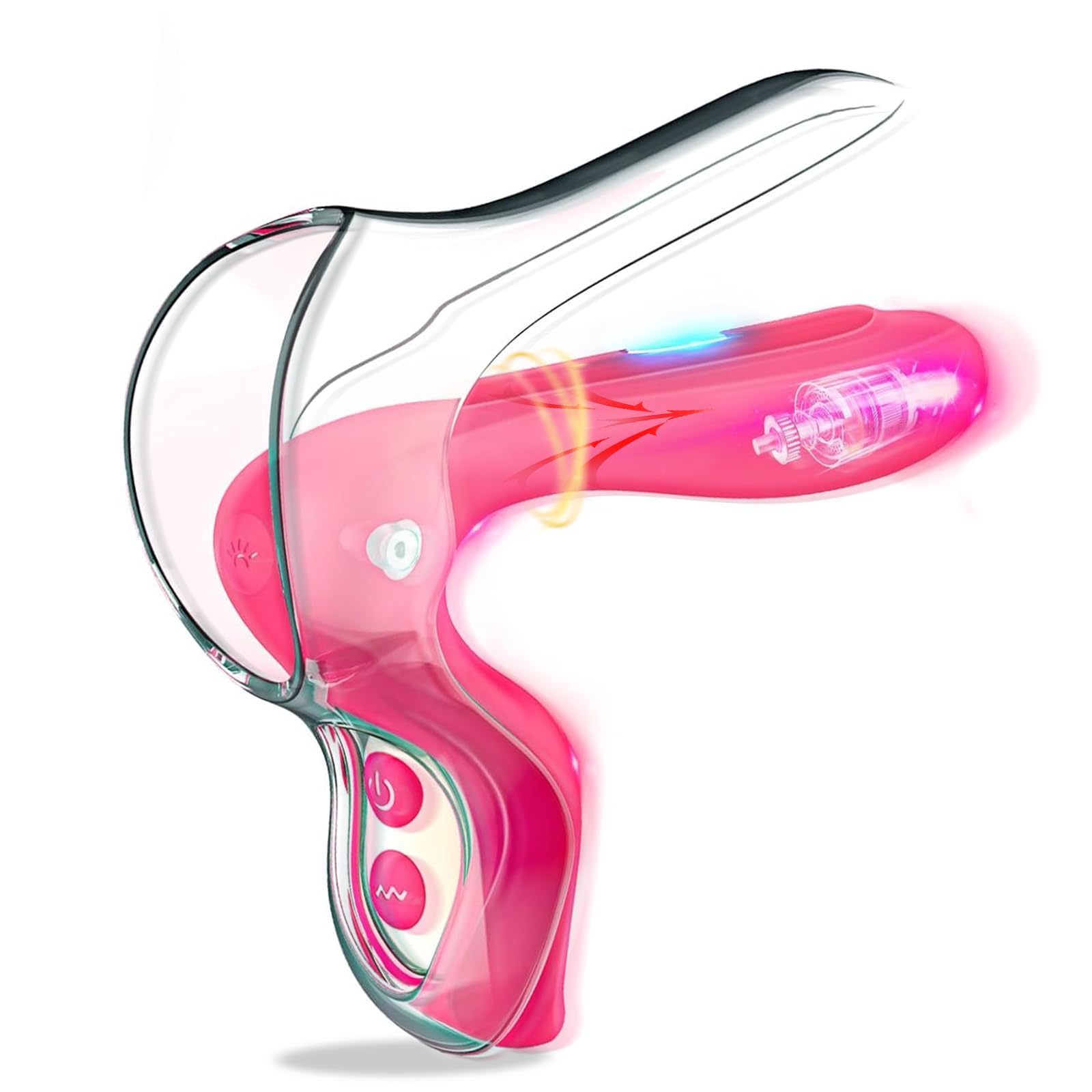 Vagina Anal Spekulum G Punkt Vibrator Mit Beleuchtungsfunktion Prostata Stimulator 10 Vibrationsmodi Analplug für sie Paare Frauen SM Sexspielzeug Rot
