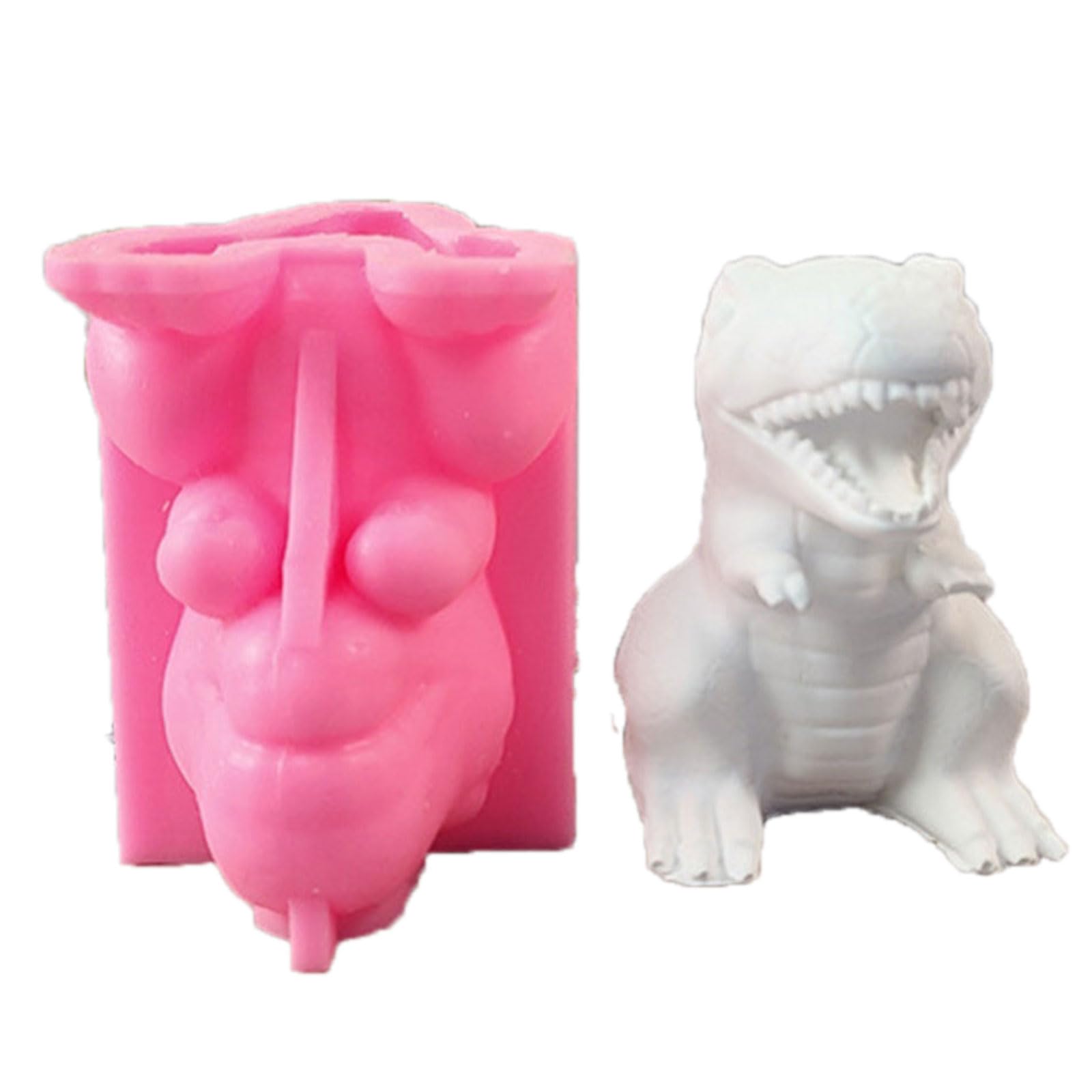 hogtnd Dinosaur Candle Moulds for Making Plaster Decorations, Moulded Silicones for Epoxy Resin Casting Cakes