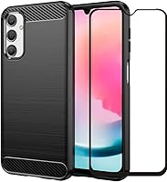 Vista 1 de Folmeikat Funda compatible con Samsung Galaxy A24 4G, con protector de pantalla, absorción de golpes, flexible de goma TPU, funda protectora