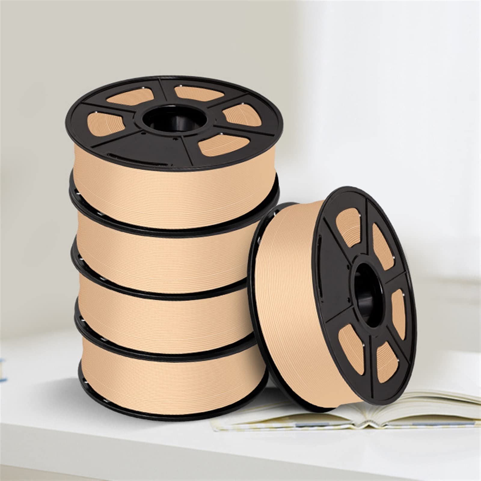Filamento PLA, Filamento for impresora 3D, color madera, imitación madera maciza, filamento PLA 1.75, bobina de 1 kg, suministros for impresión 3D