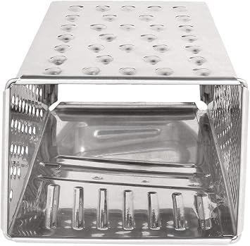 SHOPEE Branded Steel 5 in 1 Grater and Slicer with 4 Sides for Cheese, Vegetables, Ginger, Garlic (Silver)
