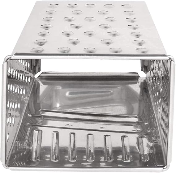 SHOPEE Branded Steel 5 in 1 Grater and Slicer with 4 Sides for Cheese, Vegetables, Ginger, Garlic (Silver)