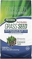 Scotts Turf Builder Heat-Tolerant Tall Fescue Grass Seed Mix with Fertilizer & Soil Improver, 5.6 lbs - Drought-Resistant Lawn Starter