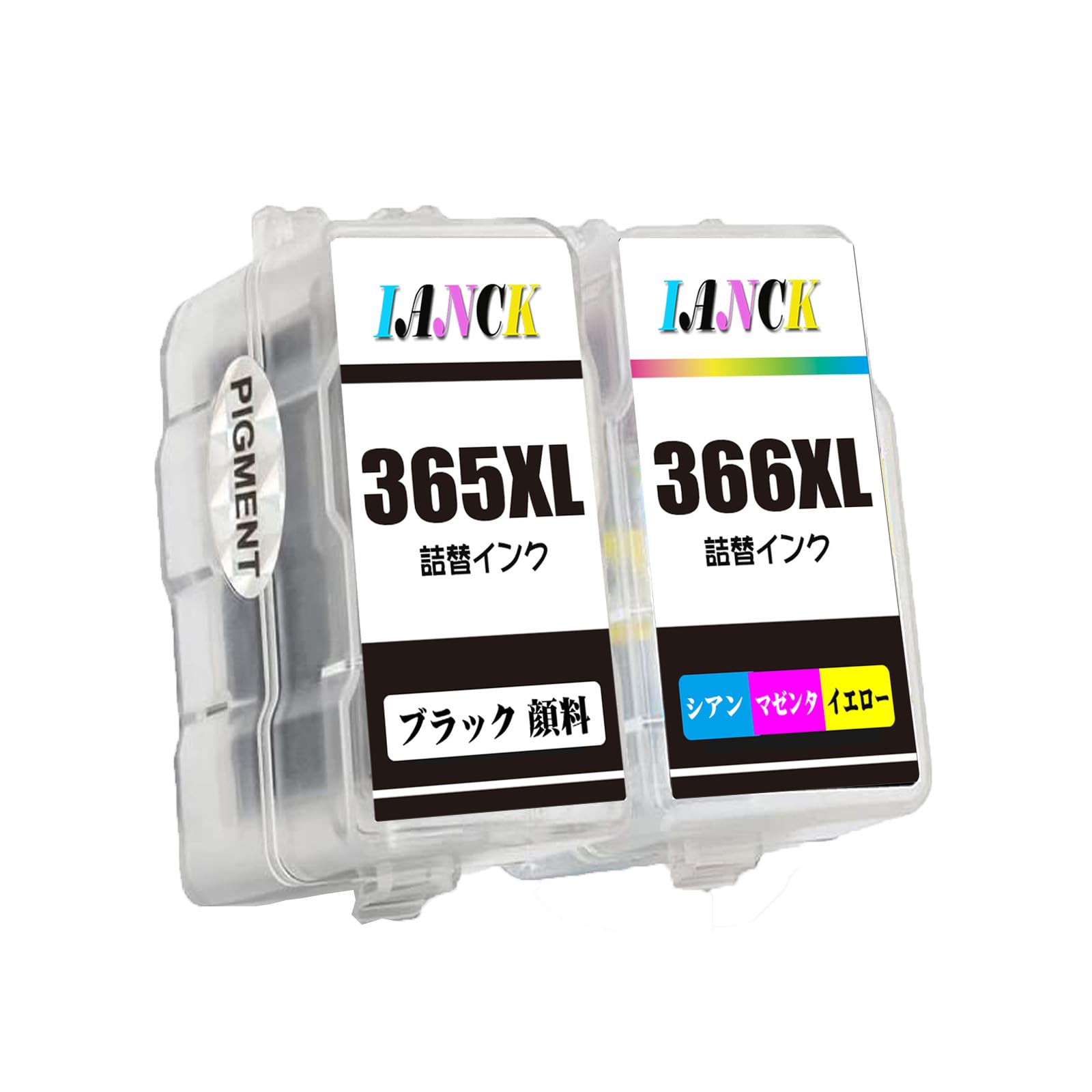 Amazon.co.jp: BC-365XL 顔料ブラック BC-366XL 染料カラー 詰め替え  