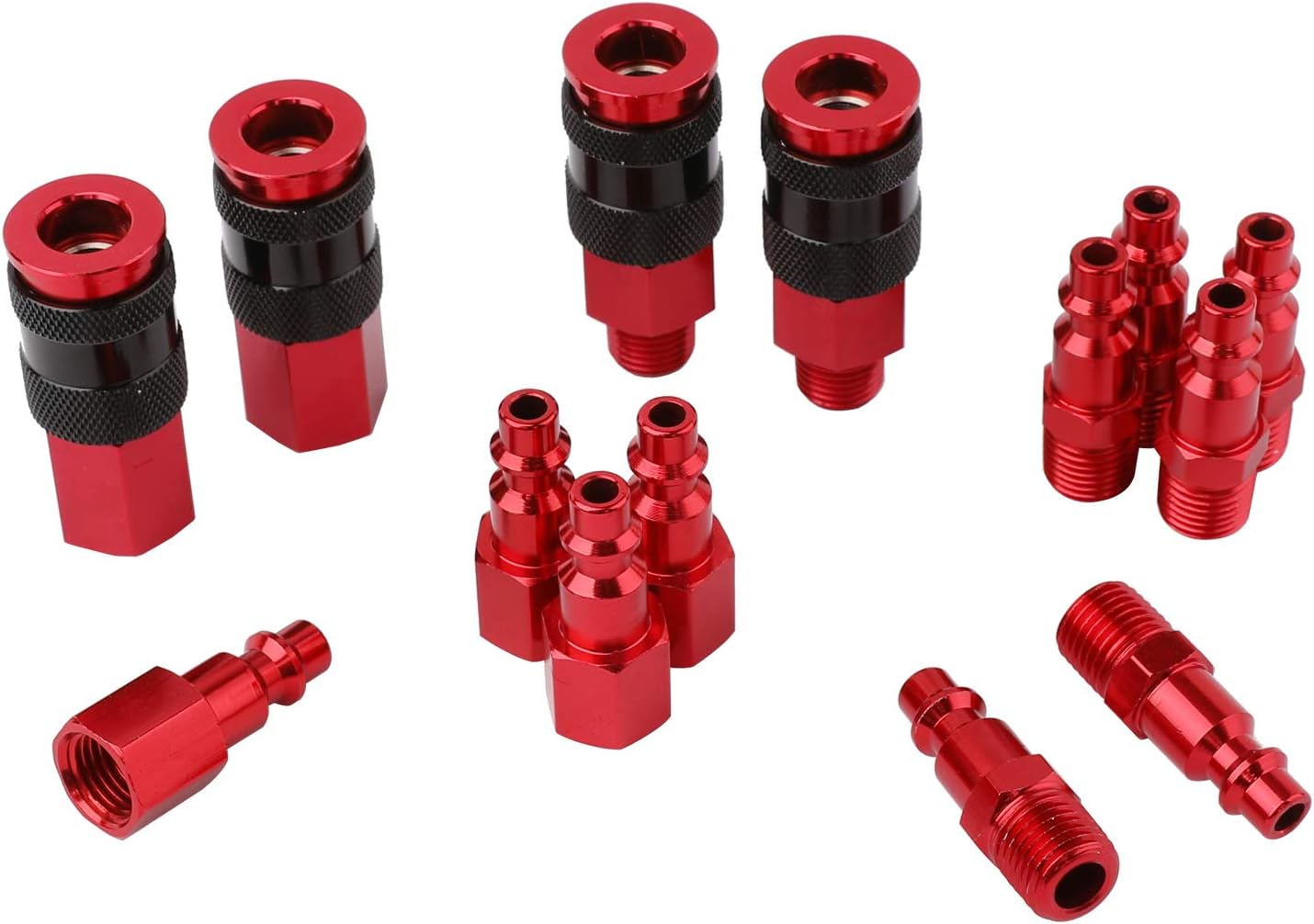 1/4'' Air Compressor Hose Fittings, Universal Air Coupler, 14 Pieces Air Compressor Accessories Kit