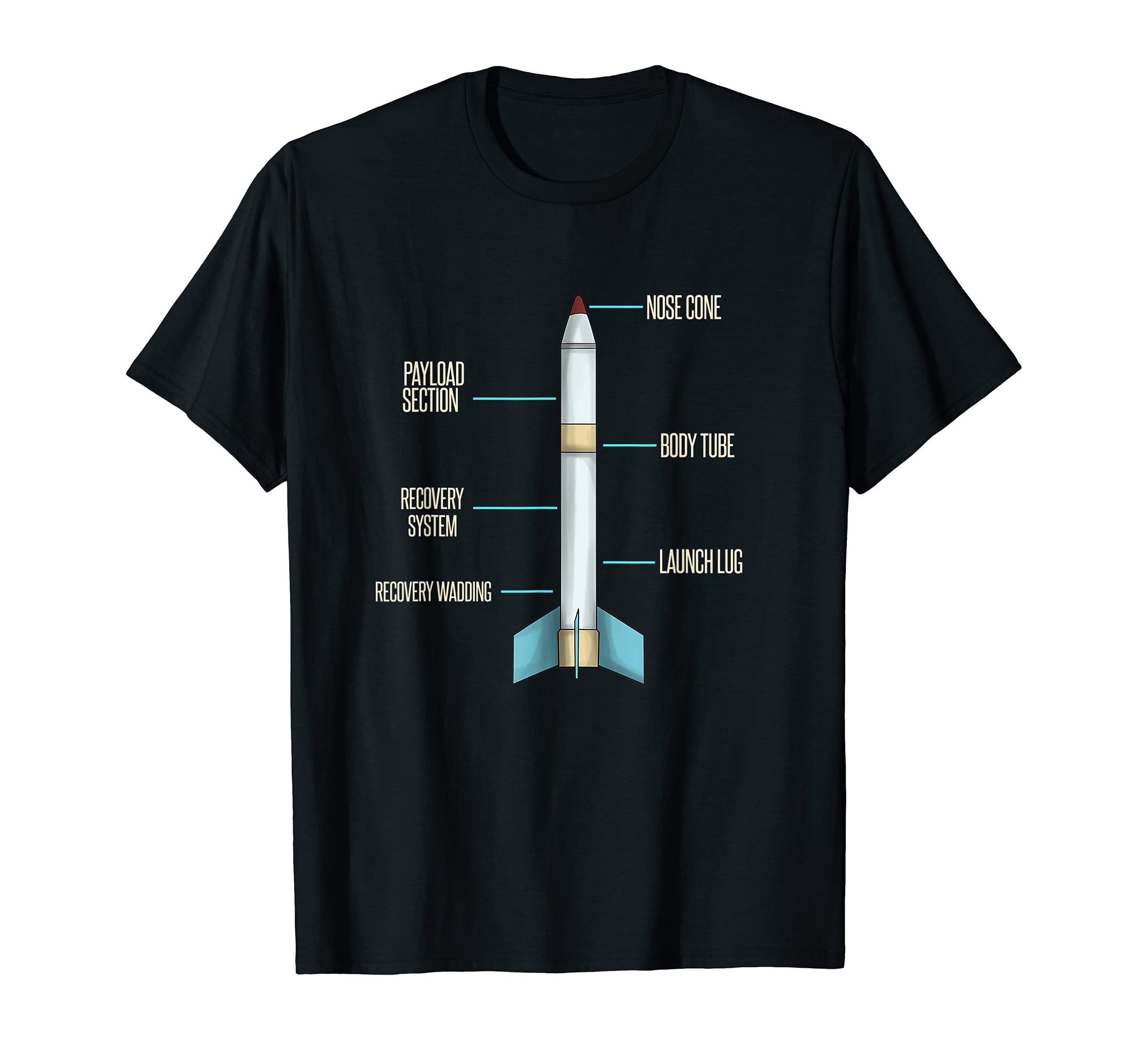 Aerospace Model Rocket Kit Drawing Design T-ShirtOEKO-TEX STANDARD 100