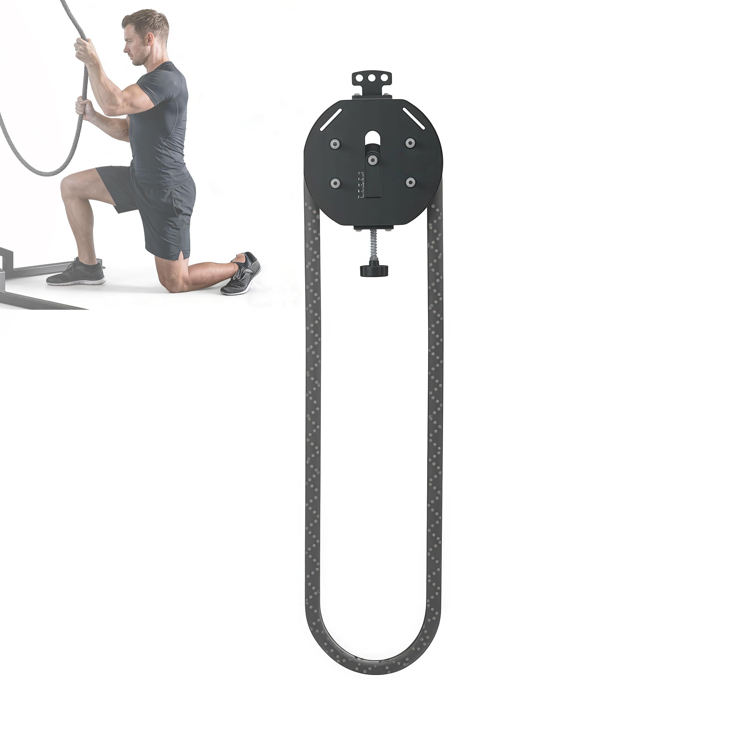 Generisch Endlosseiltrainer für Zuhause, Seilzugsystem mit verstellbarem Widerstand, Tragbarer Endless Rope Trainer für Krafttraining, Muskelausdauer & Fitness | heimtrainingssysteme kabelzug fitness zuhause