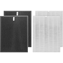 2 Pack HR900 Replacement Filters T Set Compatible with Winix HR900 Ultimate Pet Air Purifier, True HEPA + Activated Carbon Filter, Part Number 1712-0093-00/T&1712-0094-00/U