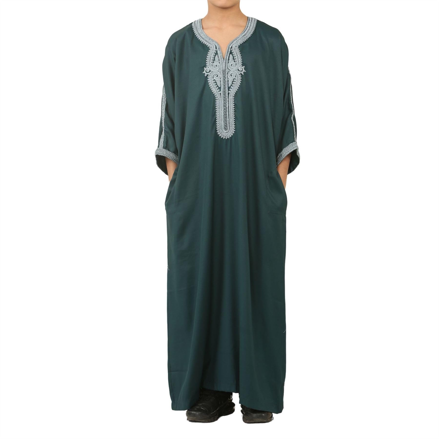 Thobez Boys Moroccan Thobe Green 13-14 Years
