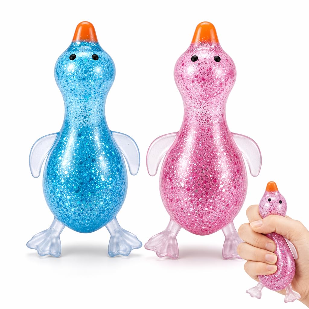 2 Pcs Duck Squishy, Squishy Ducks, Jumbo Ducks Squeezing Toy, Office Stress Relief Aid Travel Companion, Suitable for Daily Relaxation and Exercise