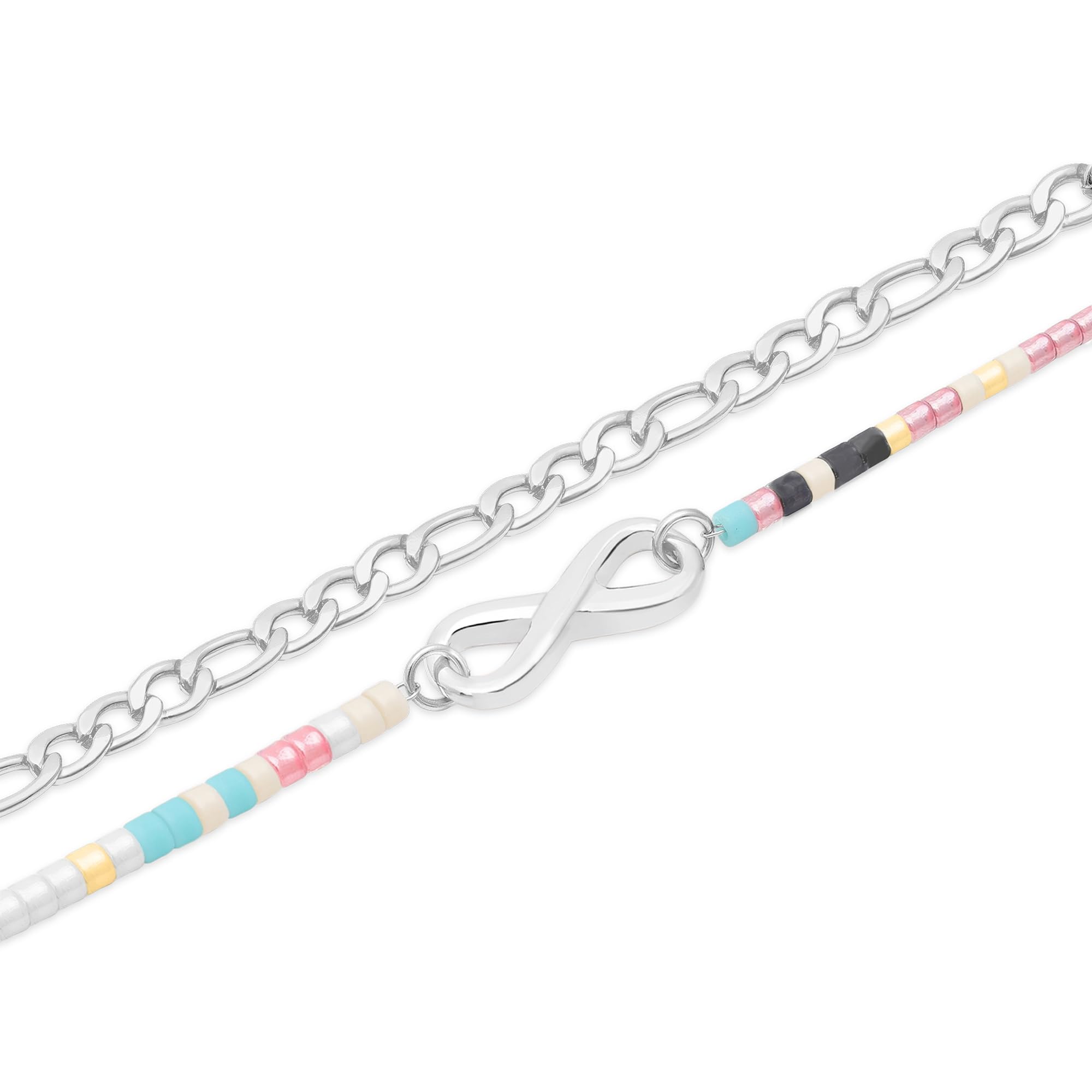 s.Oliver Damen Schmuck – Fußketten aus Edelstahl mit eleganten Beads in verschiedenen Farben – Stilvoll & Modern – Perfekte Geschenkidee