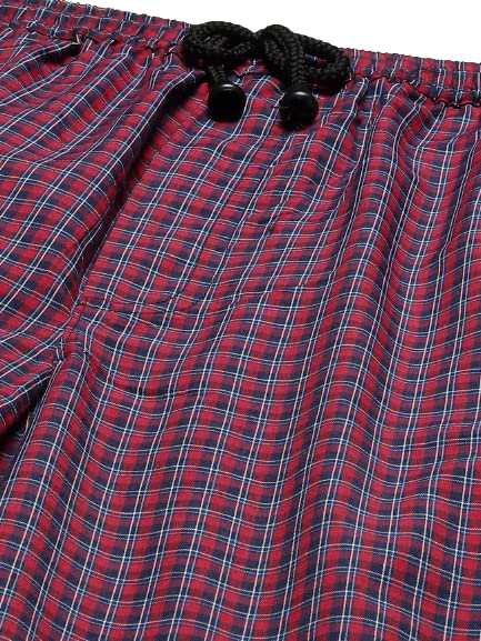 Image of SOJANYA (Since 1958 Men's Cotton Checked Nightsuit Set