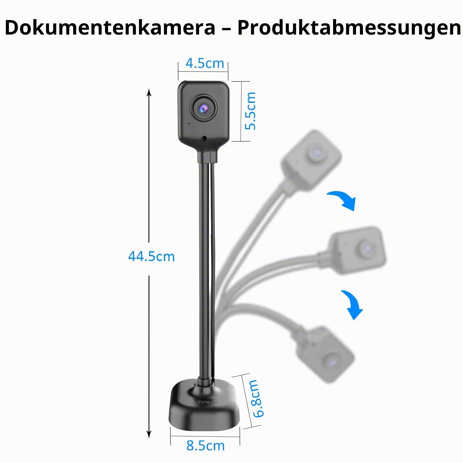 Dokumentenkamera für Lehrer und Klassenzimmer, USB-Webcam/Doc-Kamera, integriertes Mikrofon, Mac OS, Windows, Chromebook, kompatibel für Live-Demo, Webkonferenzen, Fernunterricht,