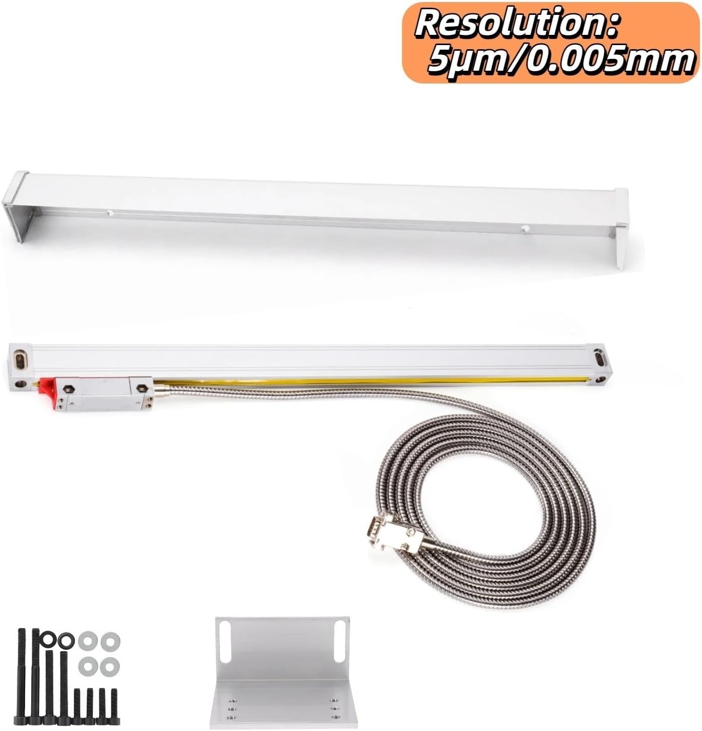 KA35 High Accuracy 0.005mm TTL DRO 100 150 200 250 300 350 400mm Slim Linear Scale Optical Encoder Optical Grating Ruler，5U 100mm
