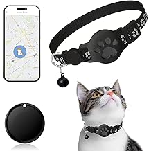 Pet Tracker,GPS Collar for Cats (Android Only) Smart tag,Waterproof Compatible with Google Find My,No Monthly Fee,Advanced Tracking Solution Smart Collar for Pet Safety Ideal Small Large Cats