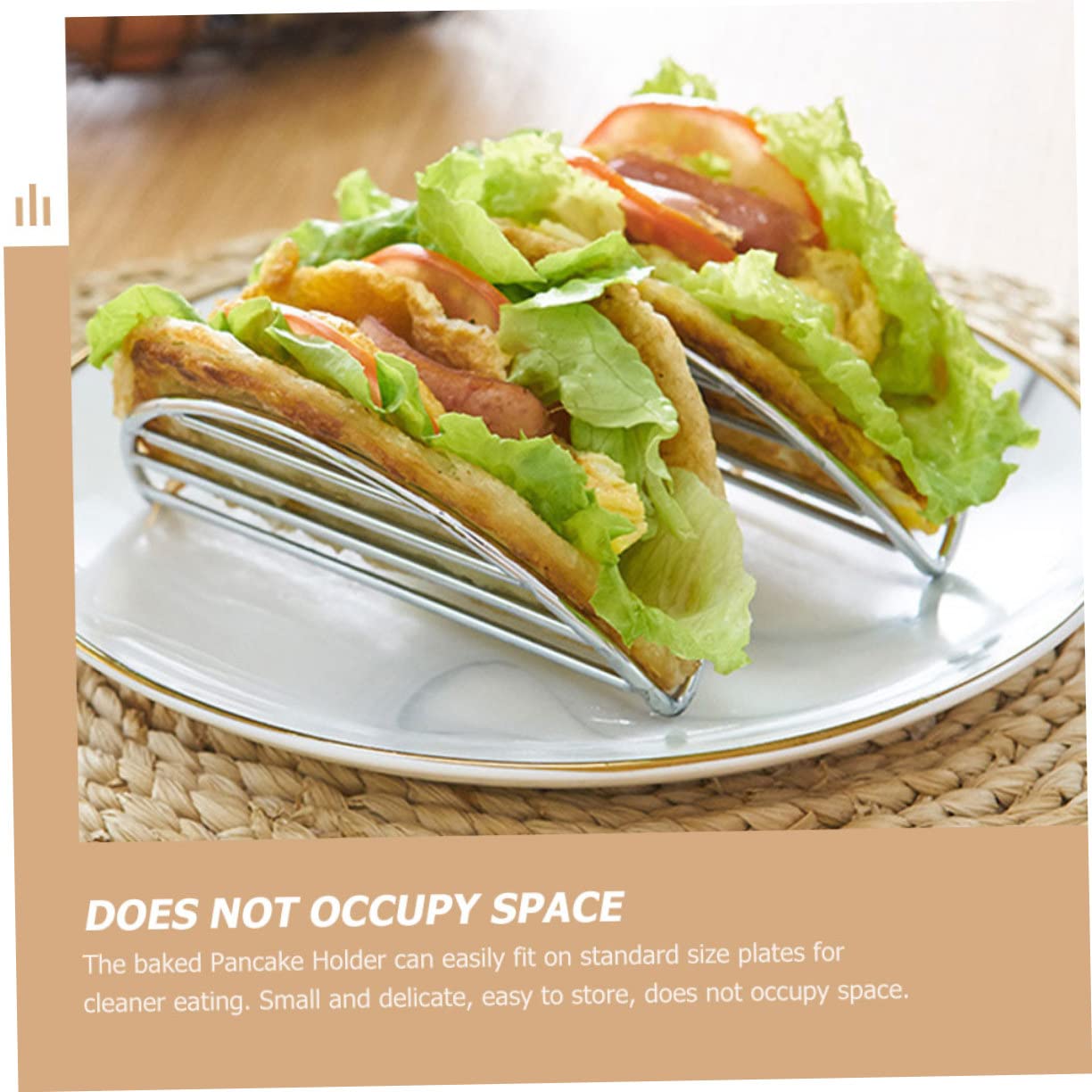 LIFKOME Soporte para Tacos de Acero Inoxidable, 3 Piezas, Diseño Vertical
