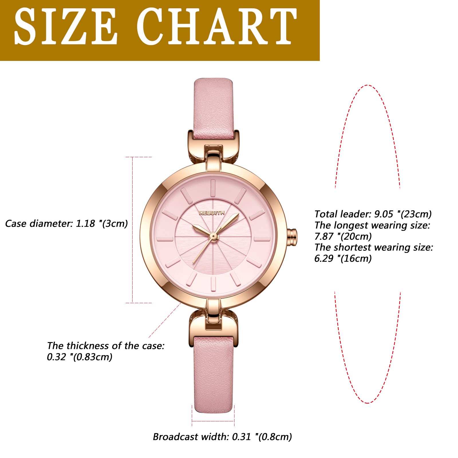 JewelryWe Damski zegarek na rękę, analogowy, kwarcowy, klasyczny, biznesowy, casualowy, ze skórzanym paskiem dla kobiet i dziewcząt