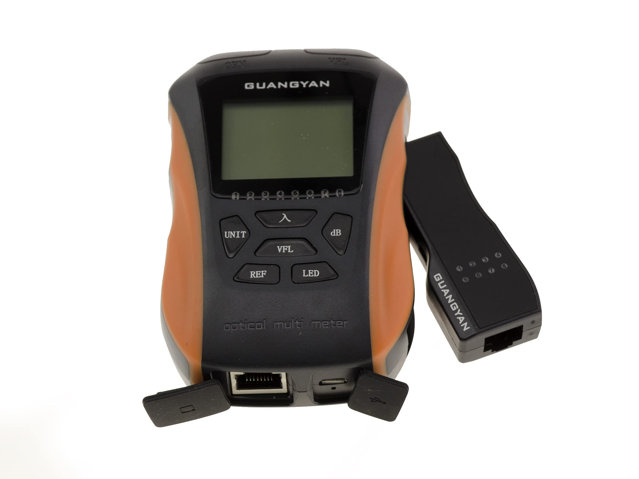 KALEA-INFORMATIQUE Testeur fibre optique Power Meter et VFL | Testeur fibre optique avec Power Meter, VFL et test Ethernet RJ45, écran LCD et batterie rechargeable.