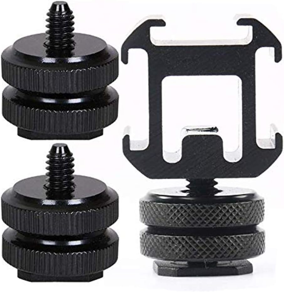 Birsppy Shoe Mount, 1 pcs Metal Triple Hot Shoe Mount Camera Shoe