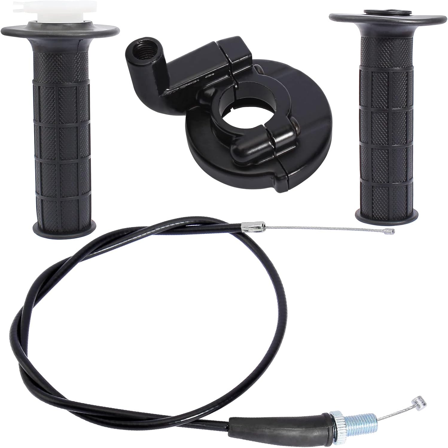 Throttle Cable Twist Handle Grip Handlebar Compatible with Yamaha RT1 RT100 TTR110 TTR110E TTR125 TTR225 TTR90 TW200 TZ250 TZ350 U5 XT125 YA6 YDS1 YG1 YJ1 YL1 YM1 YZ100 YZ125 YZ85 YZF R6 R6S R7