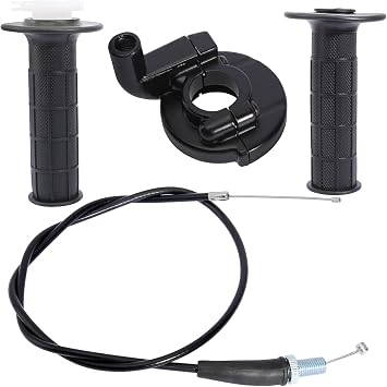 Throttle Cable Twist Handle Grip Handlebar Compatible with Yamaha RT1 RT100 TTR110 TTR110E TTR125 TTR225 TTR90 TW200 TZ250 TZ350 U5 XT125 YA6 YDS1 YG1 YJ1 YL1 YM1 YZ100 YZ125 YZ85 YZF R6 R6S R7