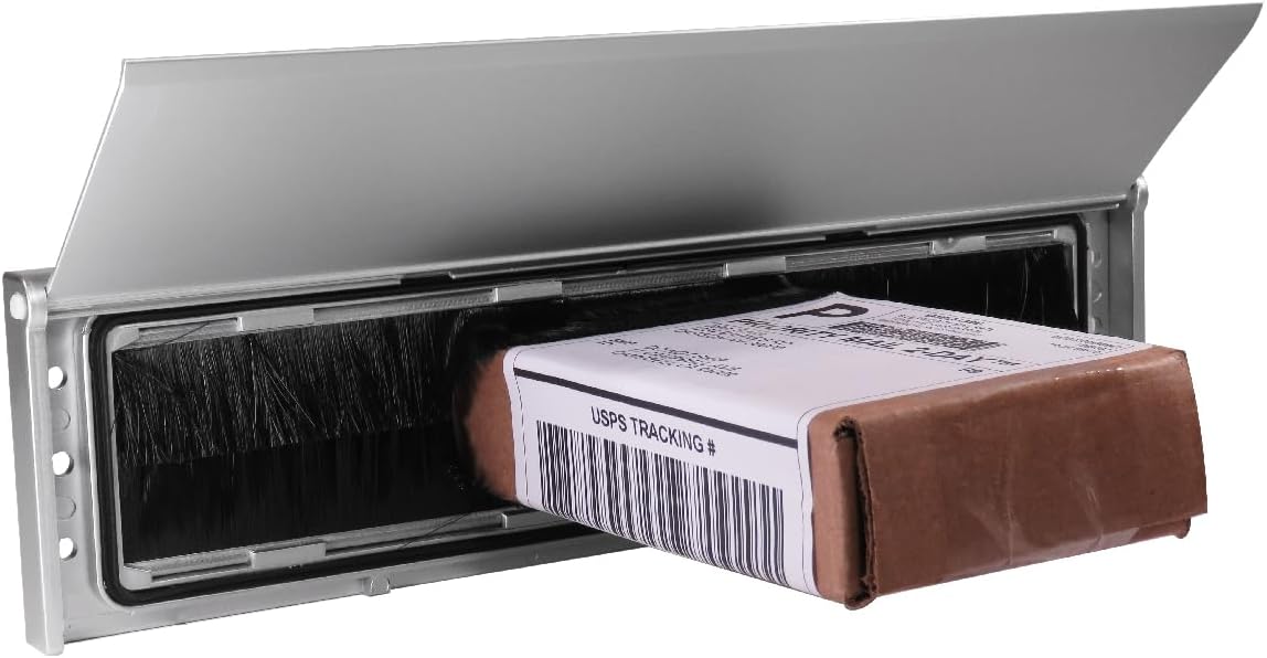 11.5" Insulated Universal Single Side Surface Mount Satin Silver Mail Slot