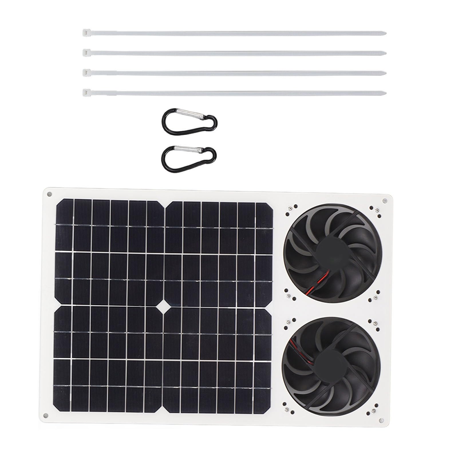 Jazuaiao Solar Exhaust Fan Ventilator Solar Panel Powered Air Extractors Replacement Ventilation Shed Fan Enduring Adjustable High Efficiency Cooling Chicken