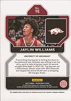 Vista 2 de 2022-23 Panini Prizm Draft Picks #98 Jaylin Williams Arkansas Razorbacks RC Rookie Basketball Trading Card