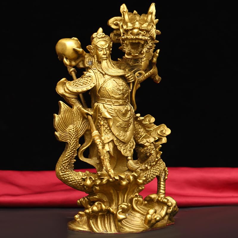 Posąg Buddy do wnętrz kult posągi Buddy Dom Mosiężna statua Guan Gong Ozdoby Bóg bogactwa Guan Yu Figurka Feng Shui rzeźba medytująca statua Buddy Statua Rzeźba