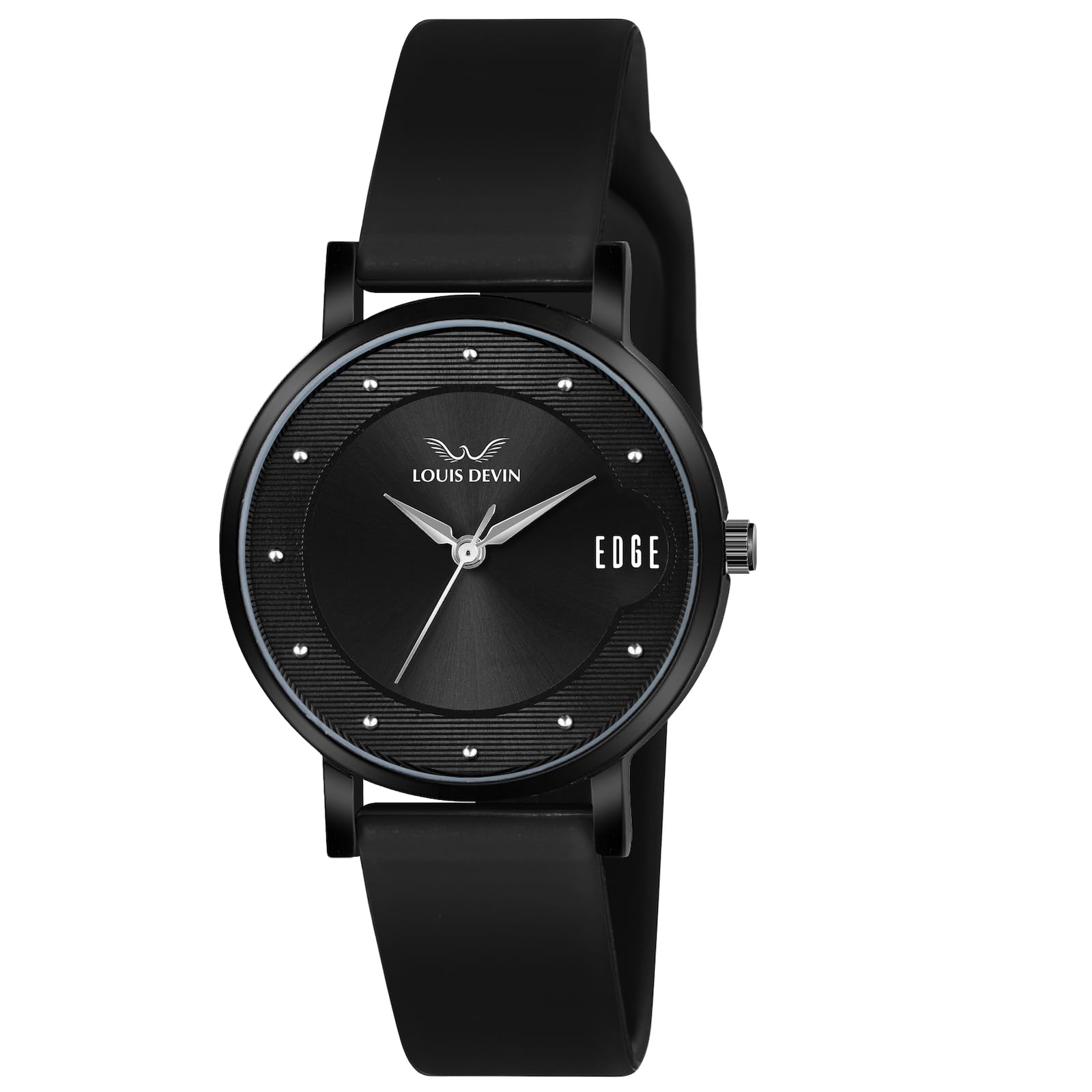 Silicone Strap Analog Wrist Watch for Women (Green/Brown/Blue/Black Dial) | LD-LR192-ST