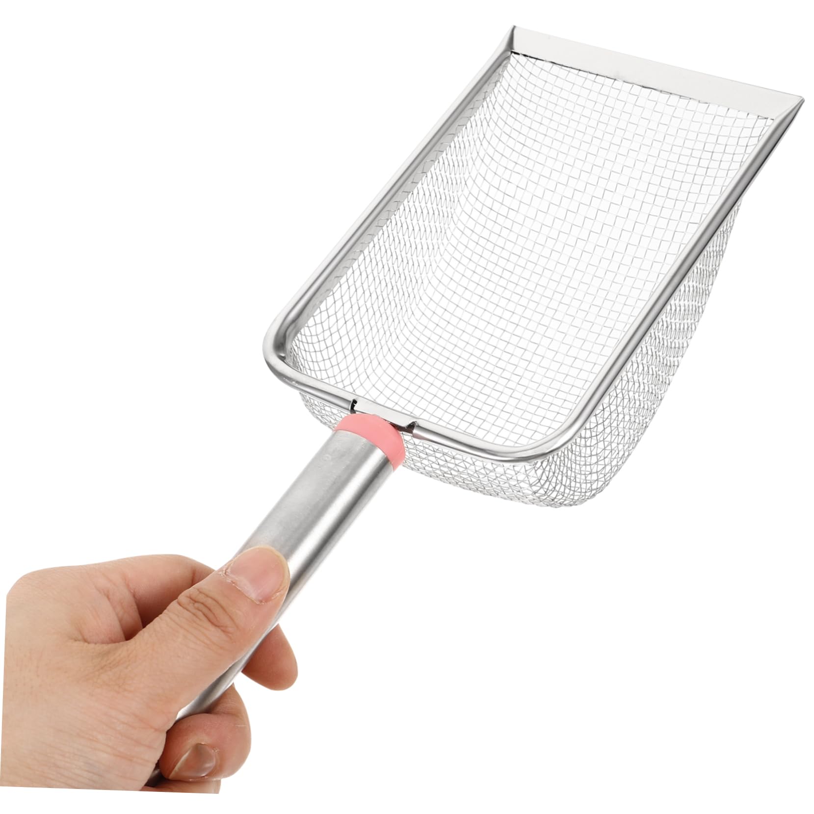 POPETPOP 5 Pièces Pelle à Litière pour Chat Bacs Poubelles Pelle à Crottes De Chat Pelle à Litière en Maille pour Chat Pelle à Litière en Métal Acier Inoxydable Bentonite Animaux