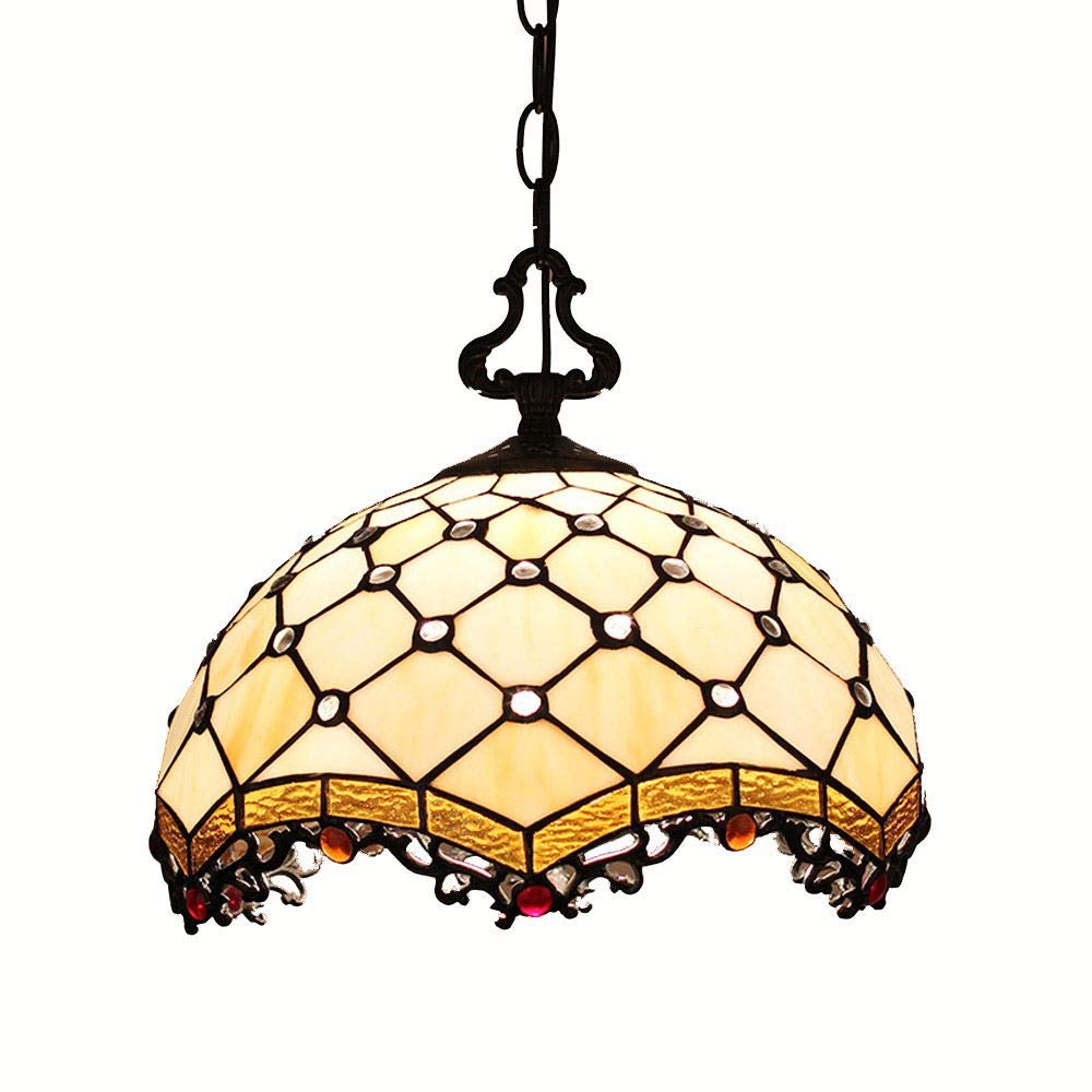 HJRegaFimu 12-inch Restaurant Heart Ceiling Pendant Lights Mediterrangcid American Country Bar Counter Lamp Elegant Dining Room Chandeliers (a)