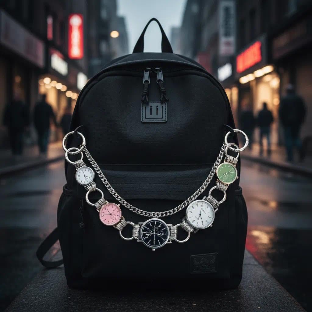 QTMY Watch Dial Chain Keychain Bag Charms for Handbag Purse Backpack Accessories for Bogg Bag,679