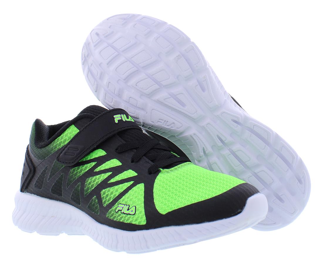 Fila Fantom 6 Strap Boys Shoes Size 6, Color: Lime/Black