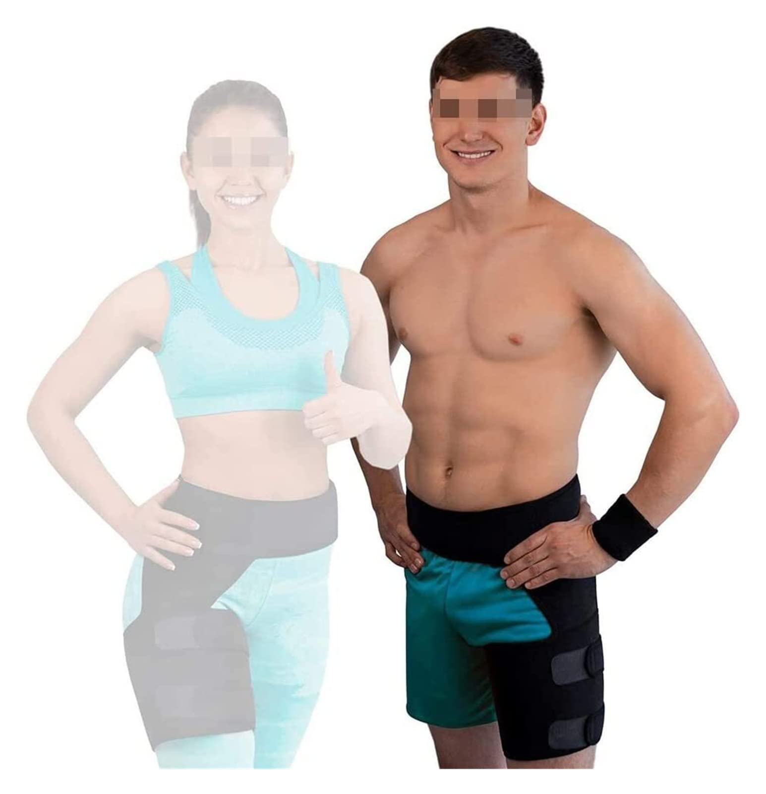 Tirantes de compresión de Muslo de Cadera Reutilizables Cinturón de Soporte de Ingle Ajustable para articulaciones Artritis de Ingle Cinturón Protector de Cadera 22.7.22 (Size : S/Small)