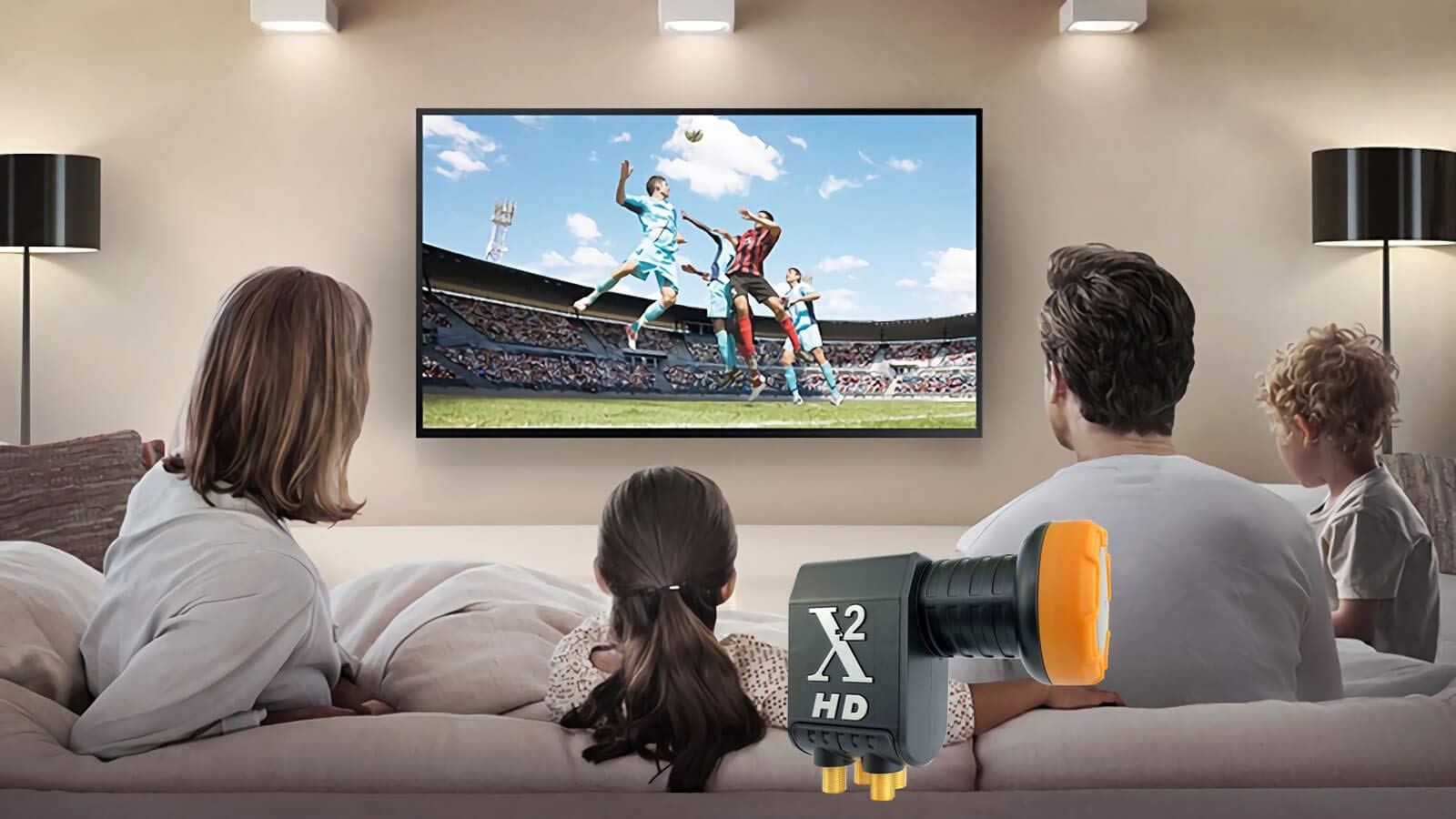 LNB 4 Uscite Nero Qualità Premium [Test Eccellente] Adatto per Multifeed con Protezione dagli agenti atmosferici, Contatti Dorati a 4 vie, Full HD, 4k, 3D