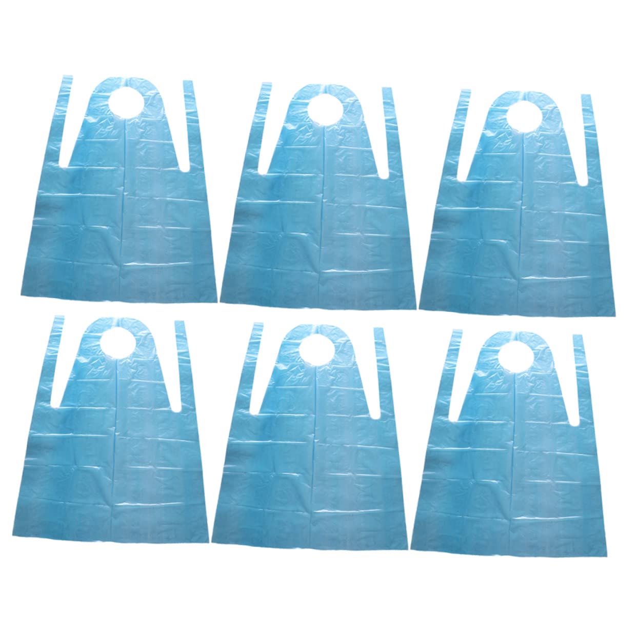 Cabilock 50pcs Disposable Kitchen Aprons Barbecue Cooking Waterproof Plastic Sleeveless for Home Hotel Restaurant