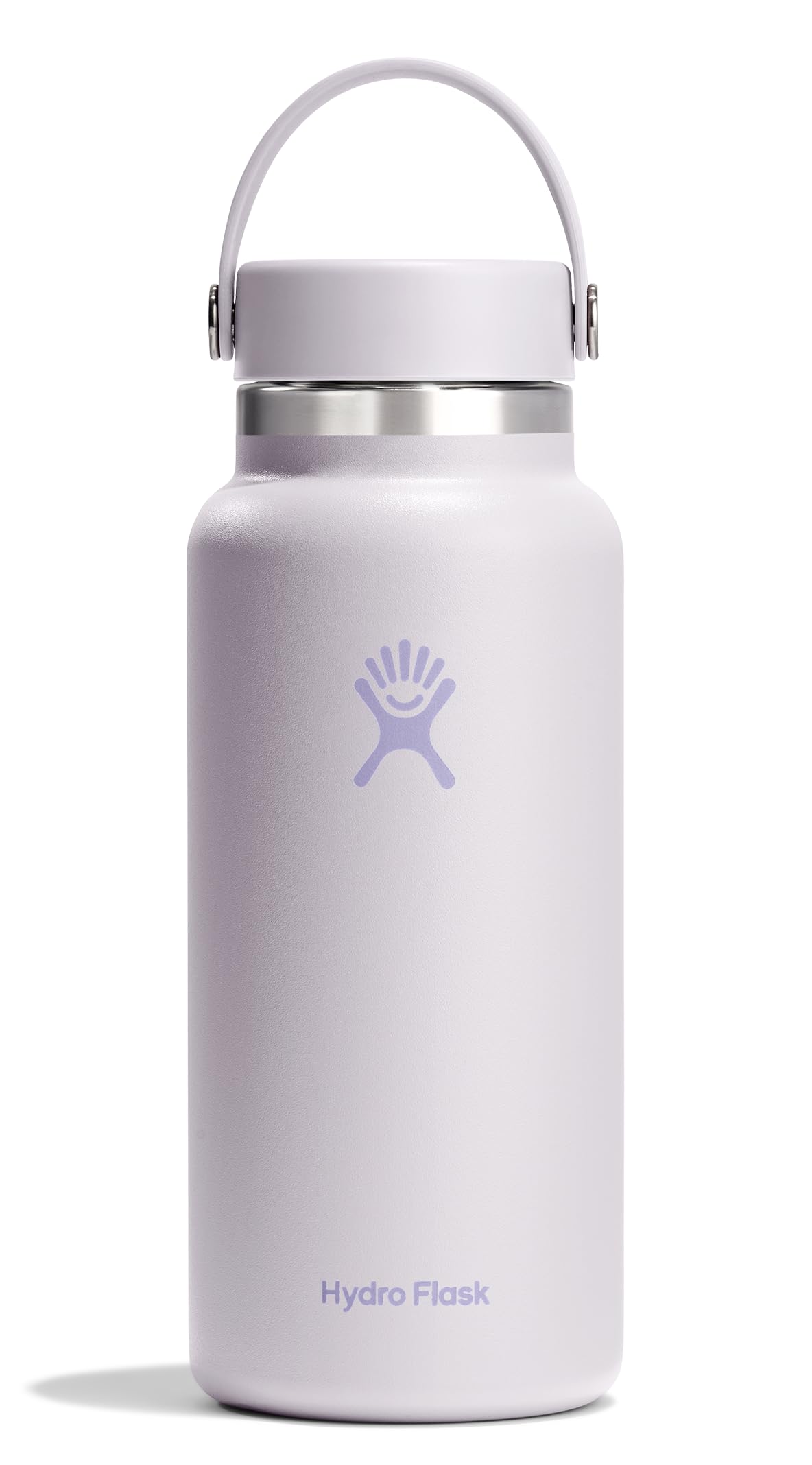 Hydro Flask Water Bottle - Insulated Stainless Steel - Wide Mouth Flex Lid, Non Spill, Leakproof and Refillable in 32 Oz Cloud Pink