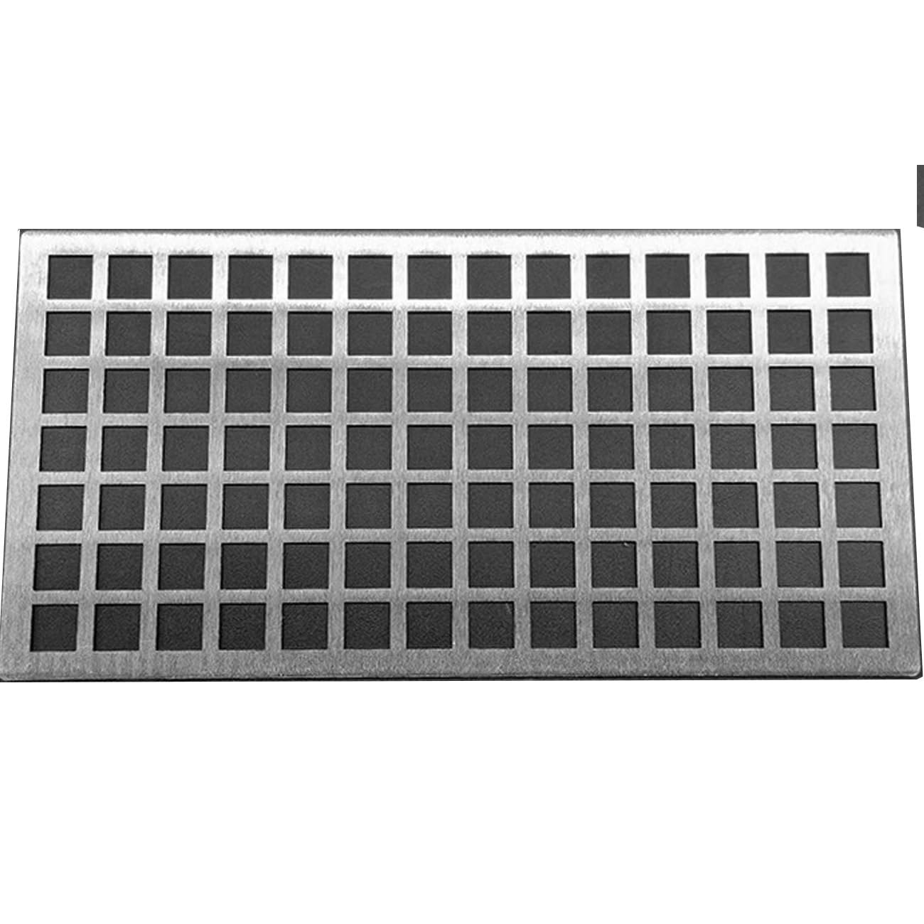 Replacement Drain Grate Cover, 1cm Square Filter Hole Floor Drain Cover, Square Grid Drains Cover, Shower Drain Cover(20x15cm)
