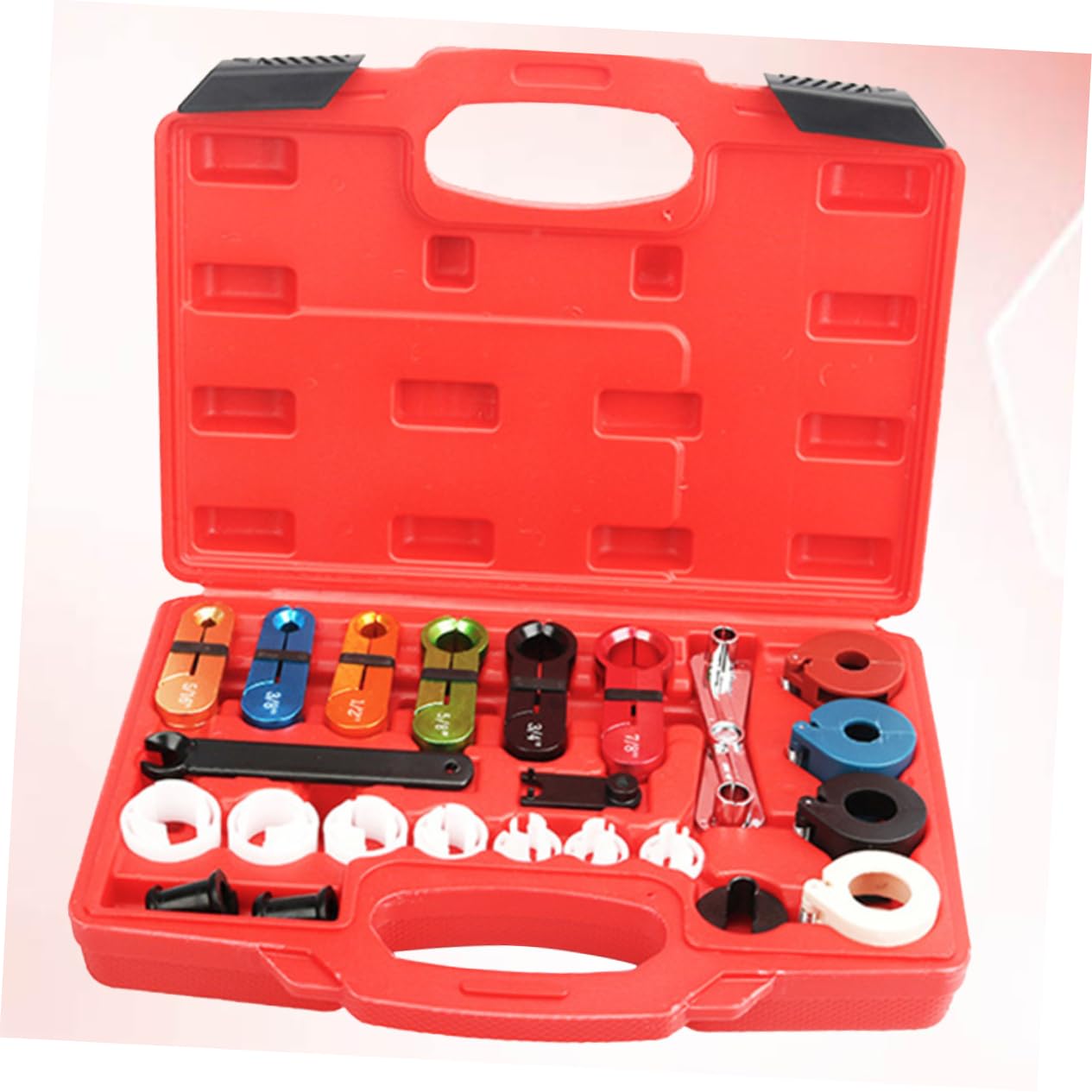 22pcs Fuel Transmission Line Disconnect Tool Set Quick Disconnect for Automotive Radiator Fuel Lines Color Coded for Hoses Red