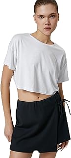 تيشرت رياضي قصير بتصميم كلاسيك للنساء من كوتون (عبوة من قطعة واحدة)