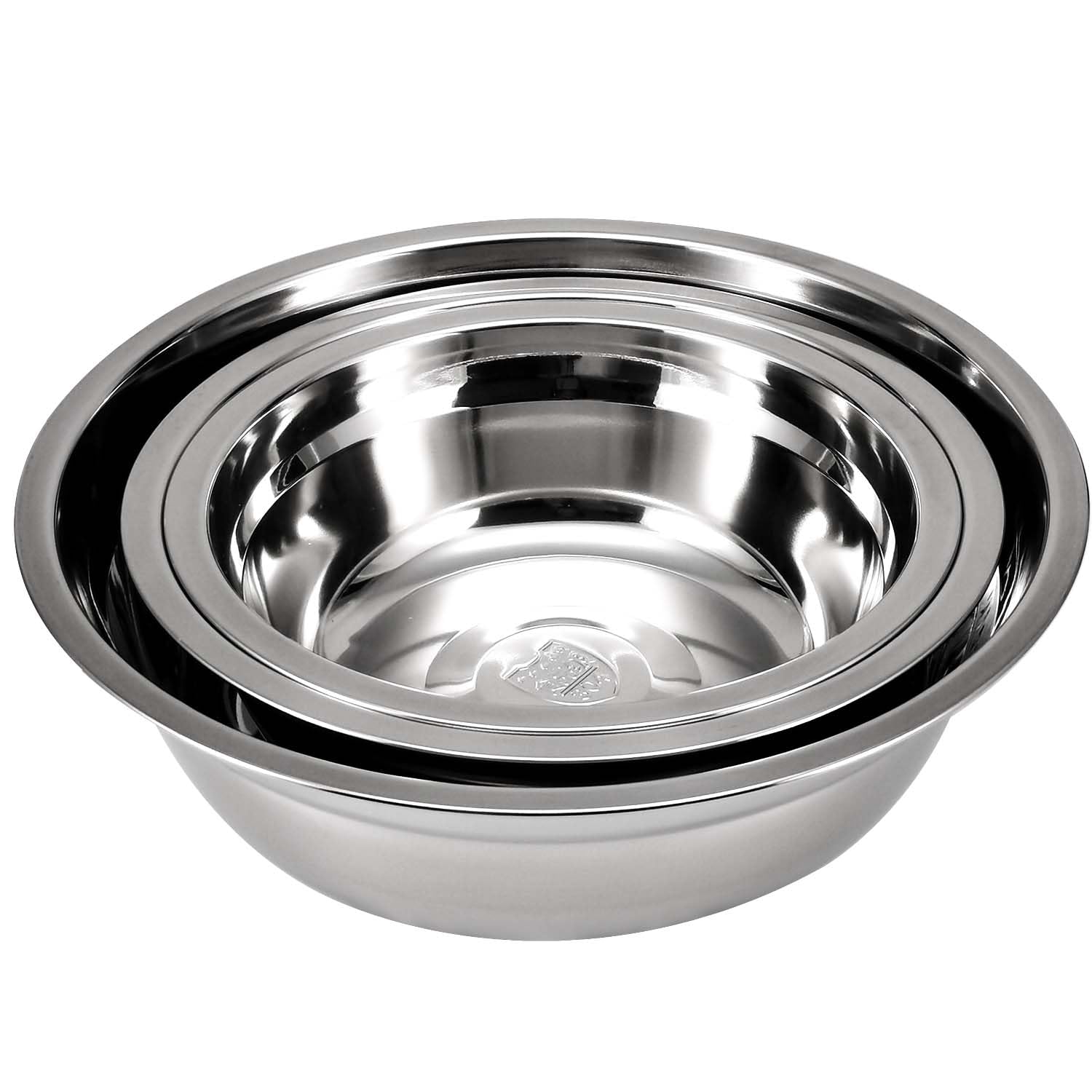 – Stainless Steel Mixing Bowls Set of 3,Salad Bowls,Comes in 3 Sizes to Handle Varied, Stackable Storage& Dishwasher-Safe,for Versatile use - prep, Storage, Mixing & More