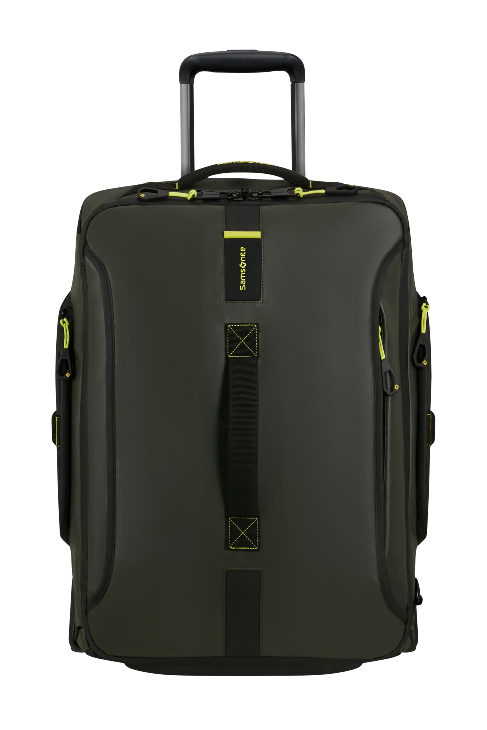Samsonite Paradiver Light - Bolsa de Viaje con Ruedas y Función Mochila (55 cm), Small, Equipaje de Mano, Repelente al Agua, Ligero, 51L, Verde (Jungle Green)