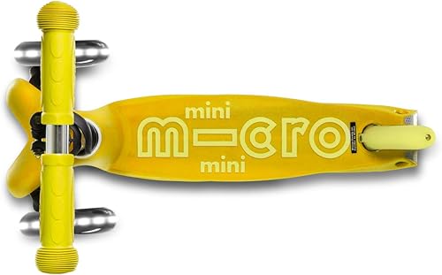 Miniatura 4 de Micro Kickboard Mini Deluxe LED Three-Wheeled Lean-to-Steer Swiss-Designed Micro Scooter Amarillo