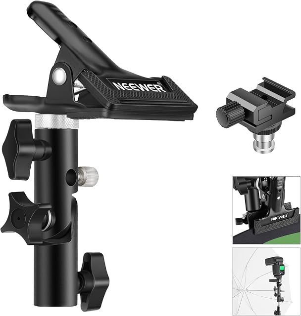 Neewer Clamp Holder (Black Clamp+Cold Shoe)