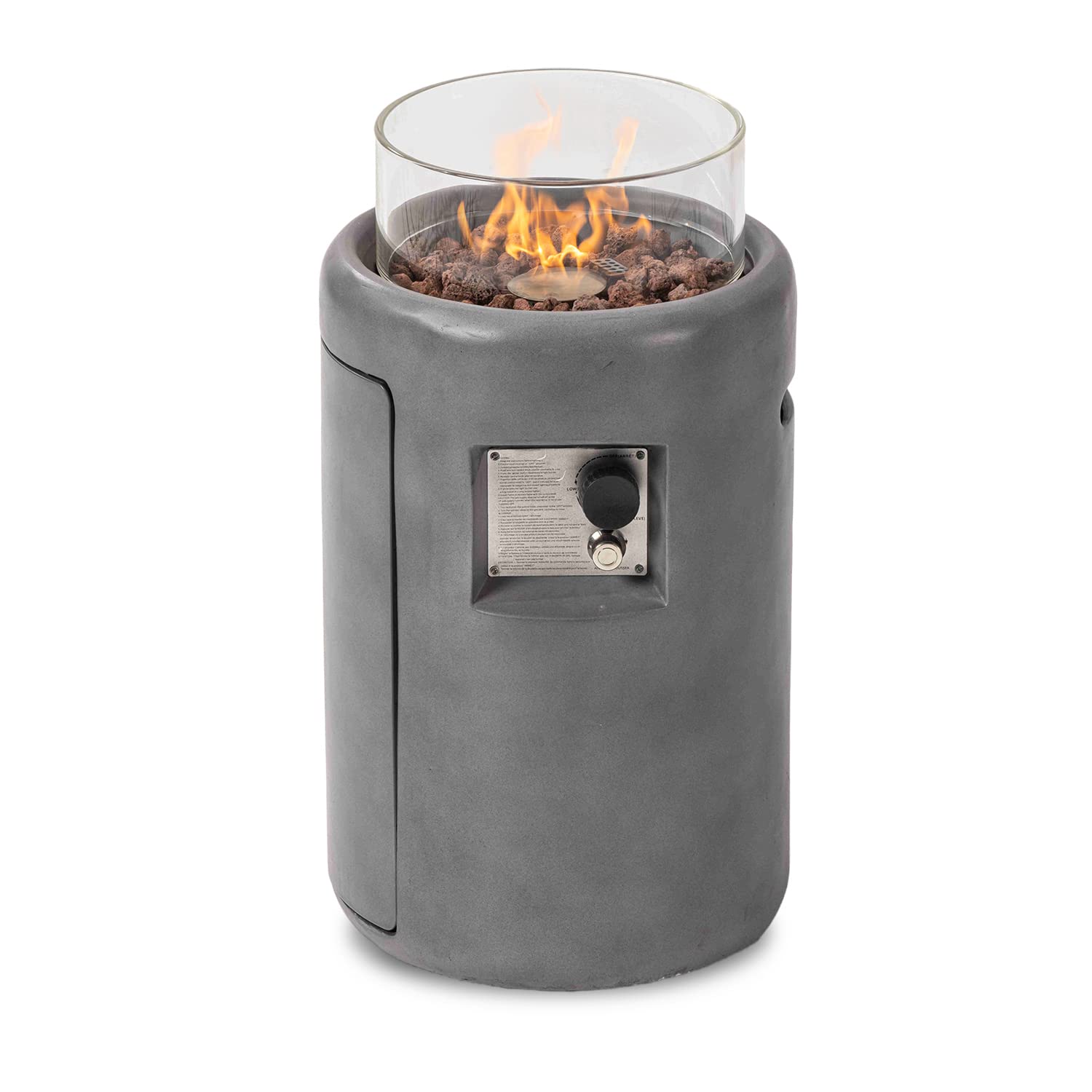Amazon.com : SUNBURY Outdoor Small Propane Fire Pit, Gas Fire Pit for  Outside Patio, Propane Fire Pit Table Column 40,000 BTU (Dark Gray) : Patio,  Lawn u0026 Garden
