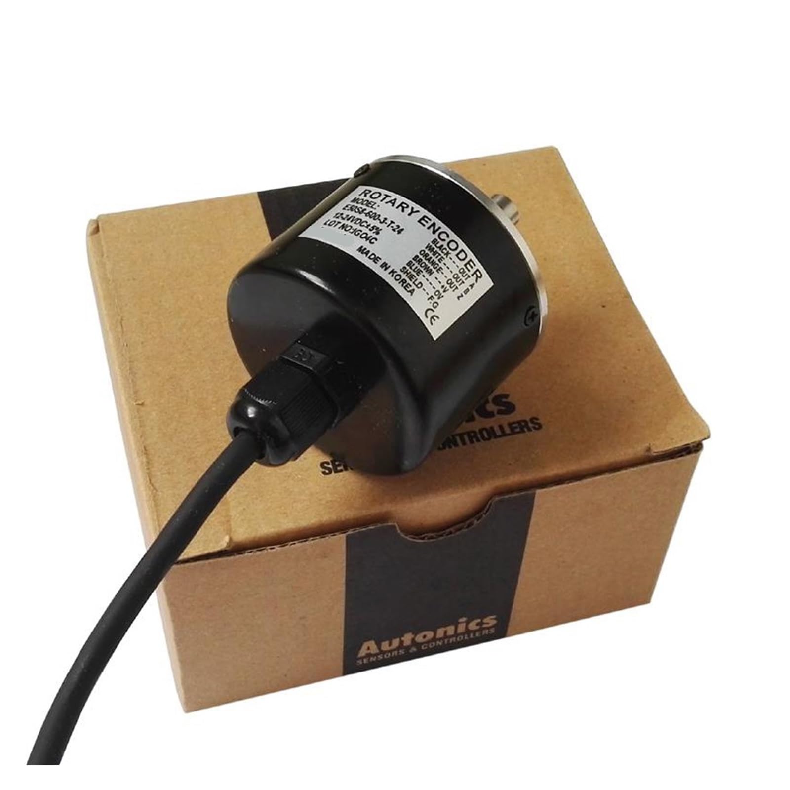 encoder rotativo E50S8-/1024/2048/3600/5000-3-T/N-24 NPN ABZ Codificador incremental de eje de 8 mm (Color : E50S8-5000-3-N-24)