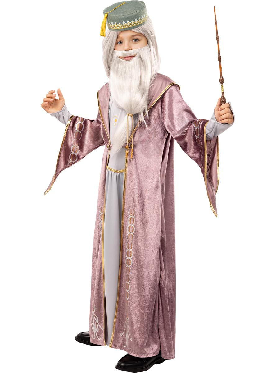 Funidelia | Costume di Albus Silente (Dumbledore) Harry Potter per bambini Film e Cinema, Gryffindor, Hogwarts - Costume per bambini e accessori per Feste, Carnevale e Halloween - Grigio/Argentato